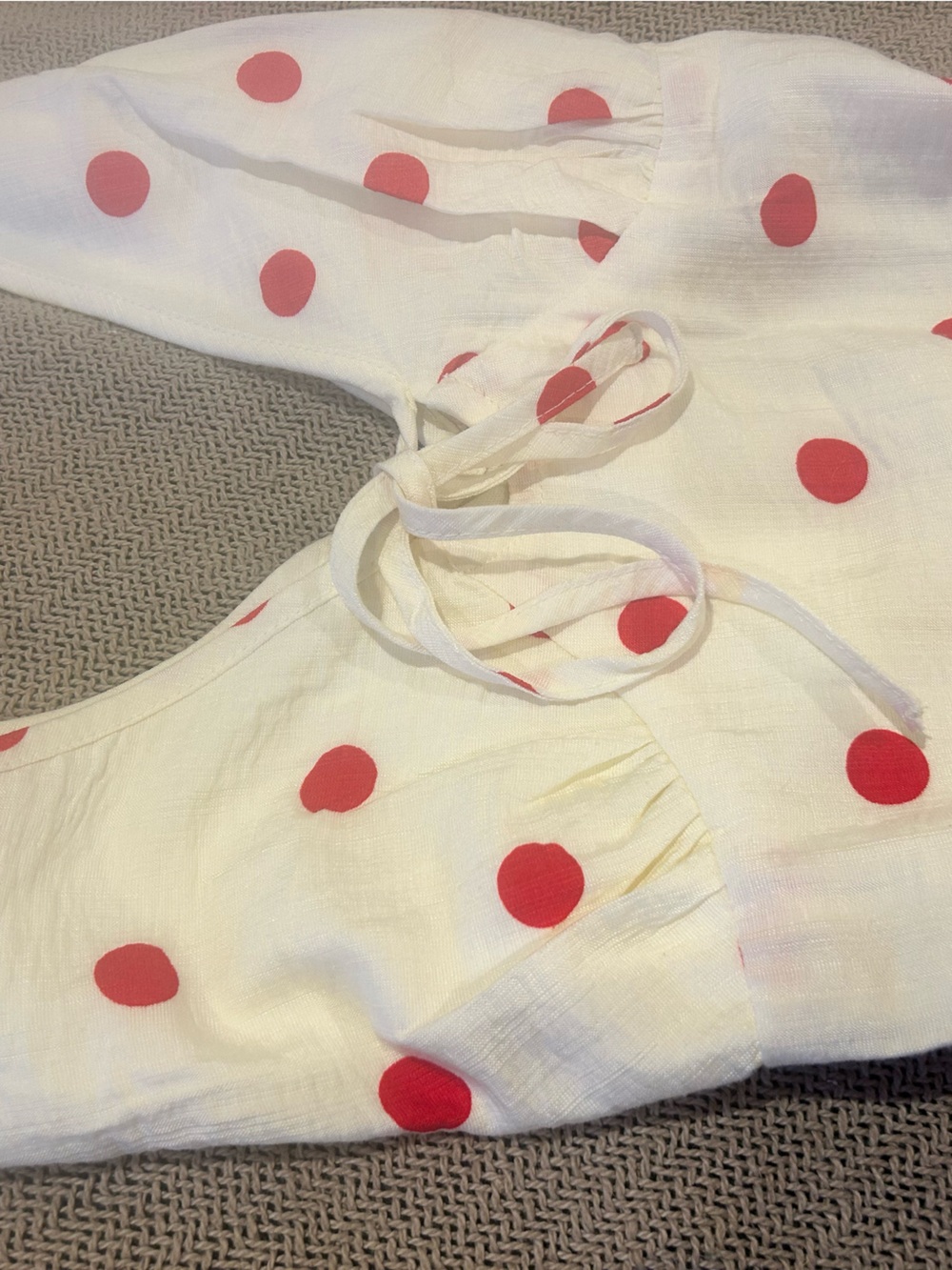 Jessica Simpson Cream Maxi Slip Dress with Red Polka Dots
